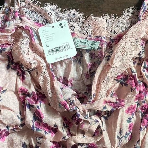 Free People Take It Away Pink Floral Bodysuit - Picture 12 of 14